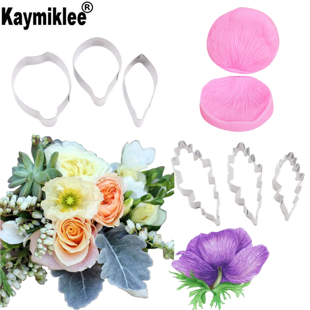 Cineraria & Anemone Veiner Cutter Set Silicone Mold Fondant Sugarcraft Mould Set Cake Decorating Tool DIY GumPaste Mold CS249
Cineraria & Anemone Veiner Cutter Set Silicone Mold Fondant Sugarcraft Mould Set Cake Decorating Tool DIY GumPaste Mold CS249