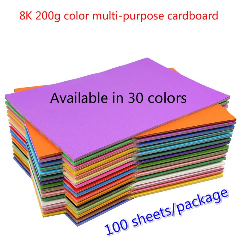 100pc/lot 8K Colorful Printing Paper 200g Children DIY Handmade Origami Craft Paper 37x26cm Painting Thick Paperboard Cardboard
100pc/lot 8K Colorful Printing Paper 200g Children DIY Handmade Origami Craft Paper 37x26cm Painting Thick Paperboard Cardboard