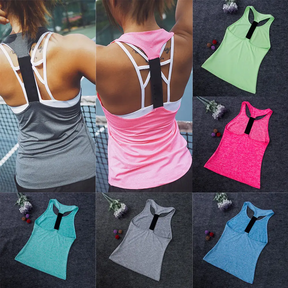 2019 Hot Sale Jogger Sport Shirt New Women Sports Elastic Sleeveless Fitness Singlet Gym Vest Tank Top Vest Loose Tops
2019 Hot Sale Jogger Sport Shirt New Women Sports Elastic Sleeveless Fitness Singlet Gym Vest Tank Top Vest Loose Tops