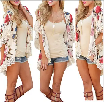 Summer Ladies Loose Shawl New Cardigan Tops Blouse Women Summer Beach Bikini Cover up Floral Print Lace
Summer Ladies Loose Shawl New Cardigan Tops Blouse Women Summer Beach Bikini Cover up Floral Print Lace