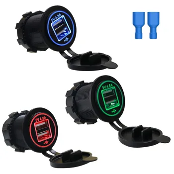 Universal Waterproof Dual USB Port LED Car Charger DC 12V-24V Cigarette Lighter Socket Splitter 5V 4.8A Vehicle Charging Adapter
Universal Waterproof Dual USB Port LED Car Charger DC 12V-24V Cigarette Lighter Socket Splitter 5V 4.8A Vehicle Charging Adapter