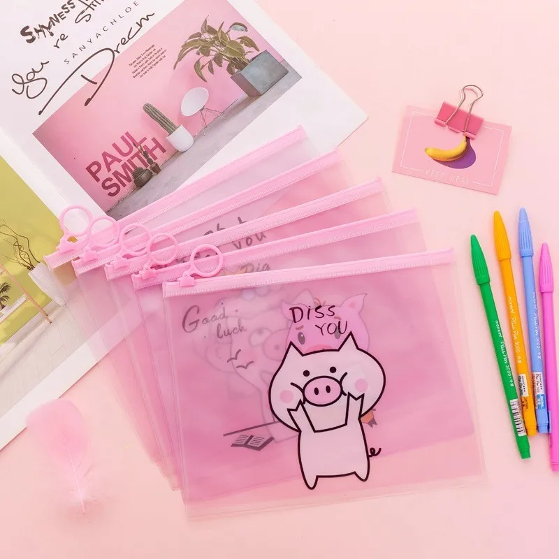 Cute Pink Pig Pencil Case Transparent PencilCase Pen Bag Creative Stationery School Supplies Ring Zipper Pouch Girl's Gift Pvc
Cute Pink Pig Pencil Case Transparent PencilCase Pen Bag Creative Stationery School Supplies Ring Zipper Pouch Girl's Gift Pvc