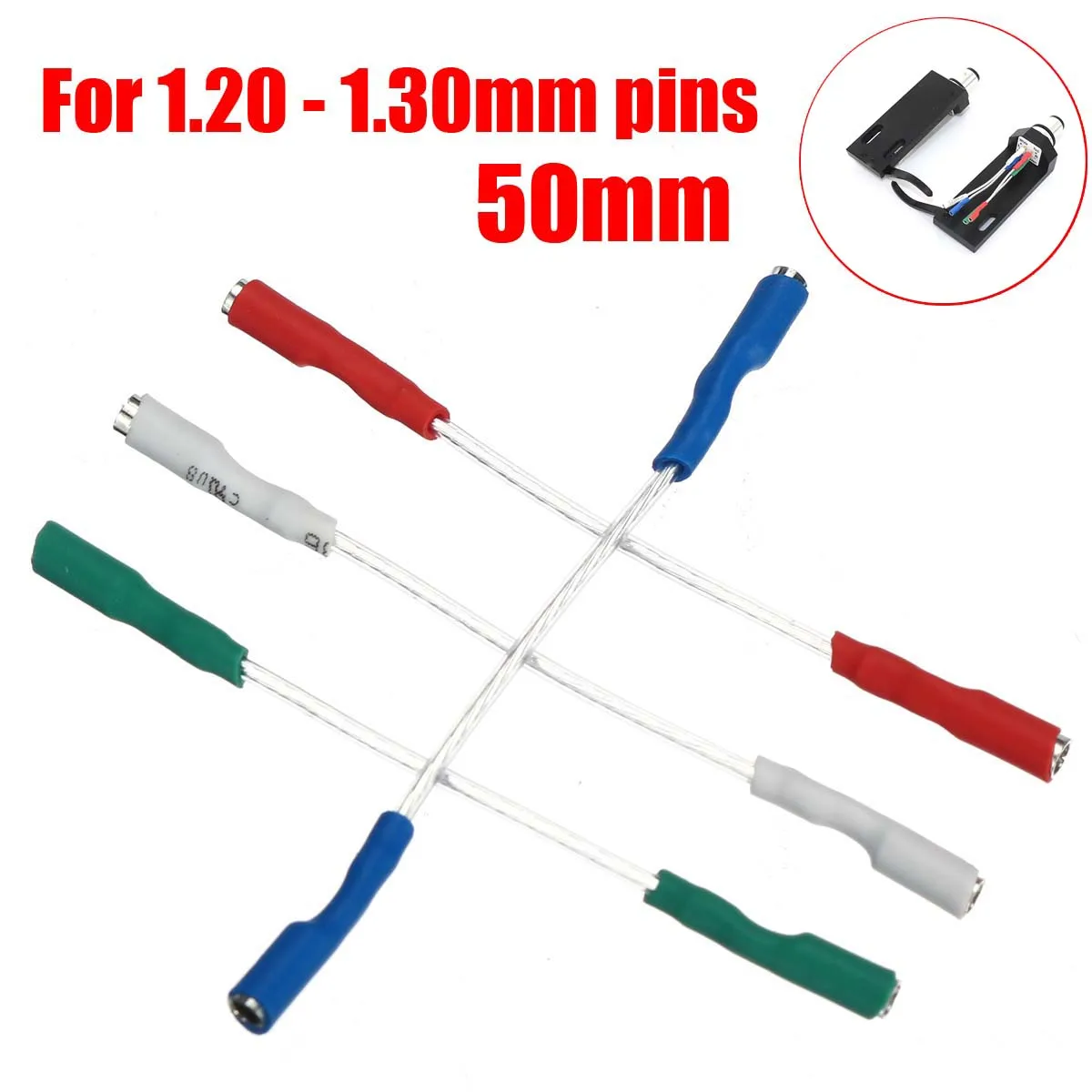 4Pcs 50mm 5N Turntable Phono Headshell Pure Sliver Leads Header Headshell Wire Cable Litz Universal For 1.2-1.3mm Pins
4Pcs 50mm 5N Turntable Phono Headshell Pure Sliver Leads Header Headshell Wire Cable Litz Universal For 1.2-1.3mm Pins