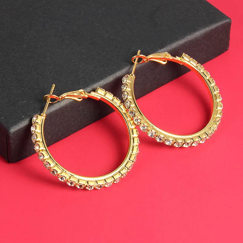 Vintage Gold Color Big Circle Alloy Rhinestone Hoop Earrings For Women Steampunk Ear Clip Party Jewelry Accessories Gift
Vintage Gold Color Big Circle Alloy Rhinestone Hoop Earrings For Women Steampunk Ear Clip Party Jewelry Accessories Gift