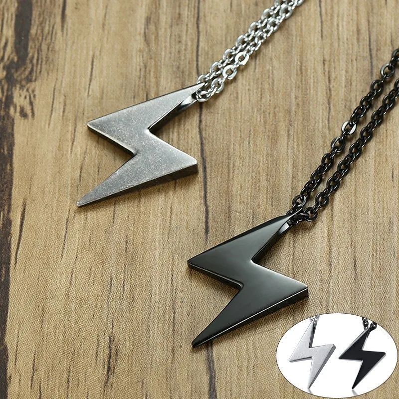 Vnox Mens Letter Z Pendant Necklace Black and Vintage Silver Tone Stainless Steel Lightning Shaped Male Collar Accessory
Vnox Mens Letter Z Pendant Necklace Black and Vintage Silver Tone Stainless Steel Lightning Shaped Male Collar Accessory