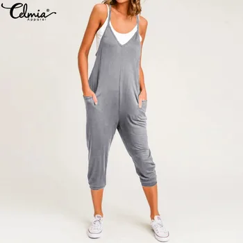 Celmia Plus Size Women Sexy Jumpsuits V-neck Sleeveless Ladies Rompers Casual Loose Harem Pants 2020 Summer Strap Solid Overalls
Celmia Plus Size Women Sexy Jumpsuits V-neck Sleeveless Ladies Rompers Casual Loose Harem Pants 2020 Summer Strap Solid Overalls