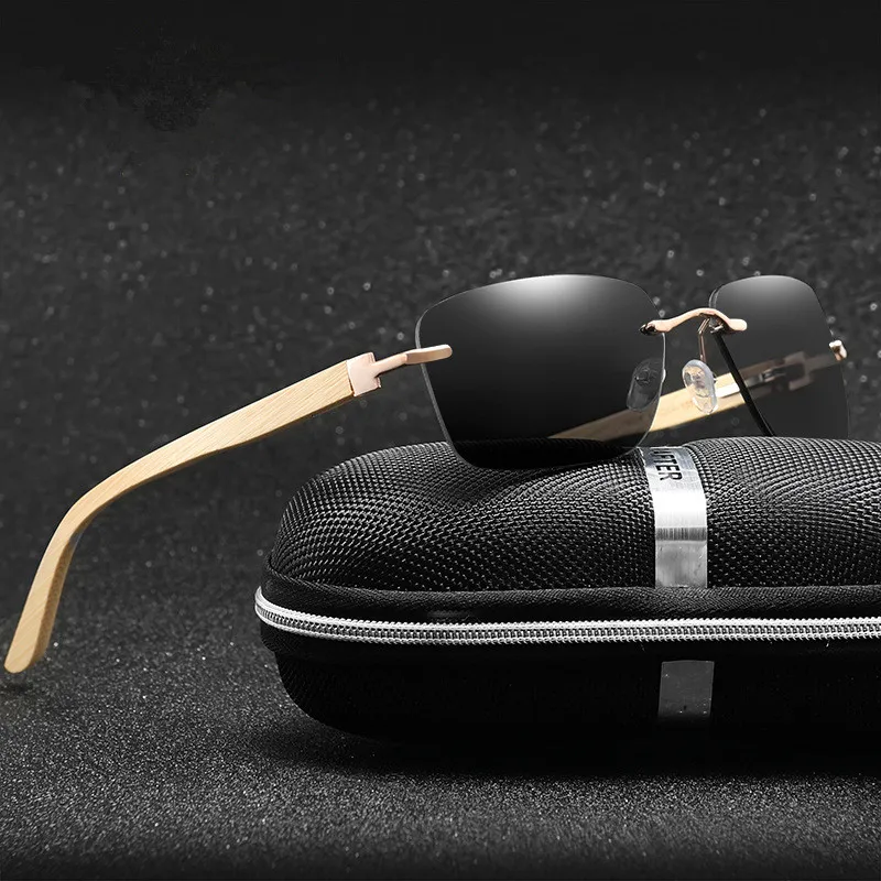 Vintage Rimless Sunglasses Men Polarized Sun Glasses Goggles Classic 2019 Men's Retro Bamboo Wooden Legs UV400 Sunglass
Vintage Rimless Sunglasses Men Polarized Sun Glasses Goggles Classic 2019 Men's Retro Bamboo Wooden Legs UV400 Sunglass