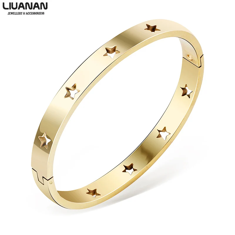 Stainless Steel Stars Bracelet Bangle Women Ladies Bracelets & Bangles in Silver Rose Gold Fashion Jewelry
Stainless Steel Stars Bracelet Bangle Women Ladies Bracelets & Bangles in Silver Rose Gold Fashion Jewelry