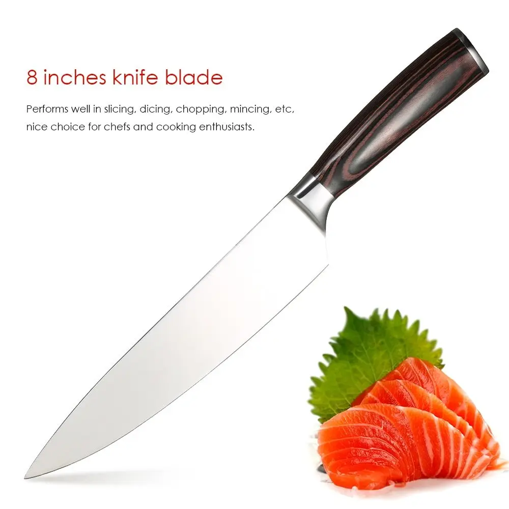 High quality 8"inch Chef Knives Mirror Glossy Fruit Knife kitchen Sharp Slicing Knives filleting knives with Storage Case
High quality 8"inch Chef Knives Mirror Glossy Fruit Knife kitchen Sharp Slicing Knives filleting knives with Storage Case