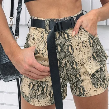 2019 Summer 100% Cotton Snake Print Cargo Belt Pants Women Casual Loose Pockets Zipper Elastic High Waist Hot Pants Streetwear
2019 Summer 100% Cotton Snake Print Cargo Belt Pants Women Casual Loose Pockets Zipper Elastic High Waist Hot Pants Streetwear