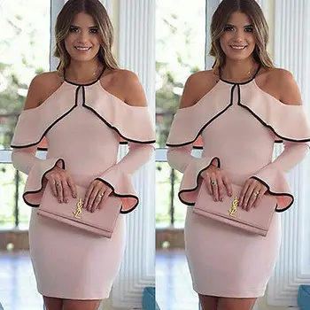 Fashion Sexy Women Casual Hanging Neck Formal Solid Summer Long Sleeve Party Cocktail Bodycon Short Mini Dress
Fashion Sexy Women Casual Hanging Neck Formal Solid Summer Long Sleeve Party Cocktail Bodycon Short Mini Dress