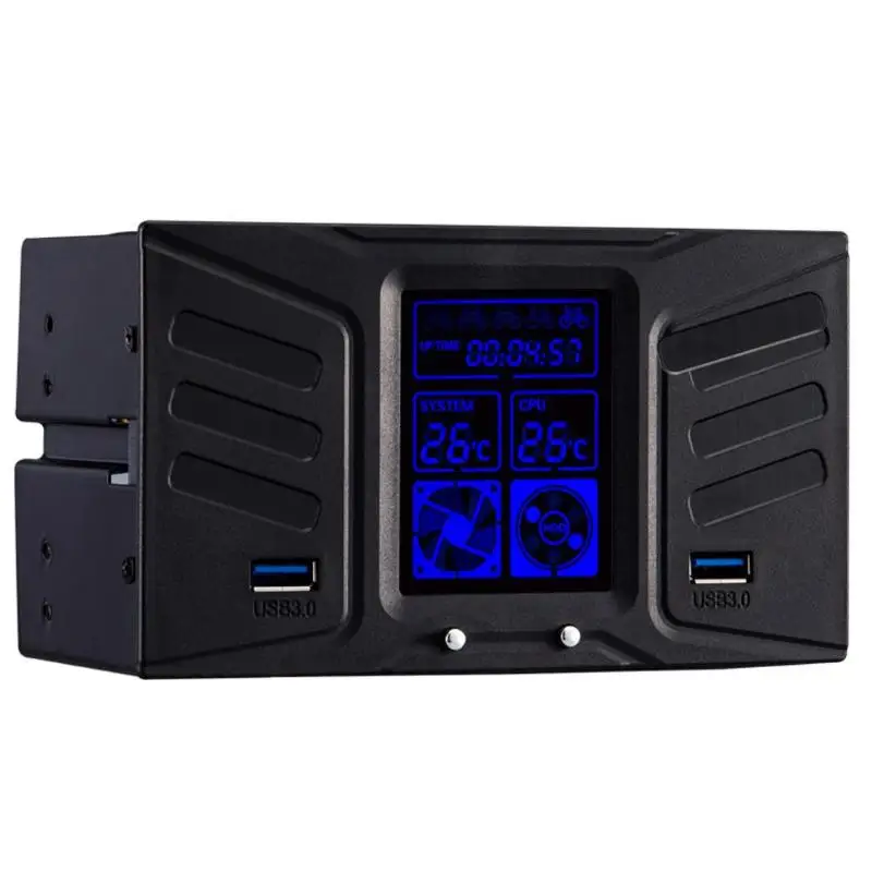 Drive Bay Computer Case Fan Speed Controller Dual 5.25inch LCD Display Temperature Controller with Dual USB3.0 Accessory New
Drive Bay Computer Case Fan Speed Controller Dual 5.25inch LCD Display Temperature Controller with Dual USB3.0 Accessory New