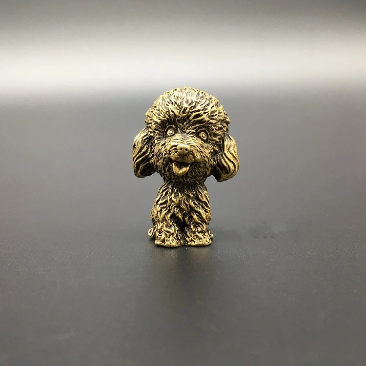Collectable Chinese Brass Carved Animal Zodiac Dog Poodle Tactic Dog Exquisite Small Statue
Collectable Chinese Brass Carved Animal Zodiac Dog Poodle Tactic Dog Exquisite Small Statue