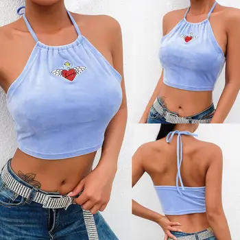Flannel Camis Tops Female Sexy Cross Cropped Tops Mujer Women Summer Camisole Spaghetti Strap Red Heart Printed Tank Top Velvet
Flannel Camis Tops Female Sexy Cross Cropped Tops Mujer Women Summer Camisole Spaghetti Strap Red Heart Printed Tank Top Velvet