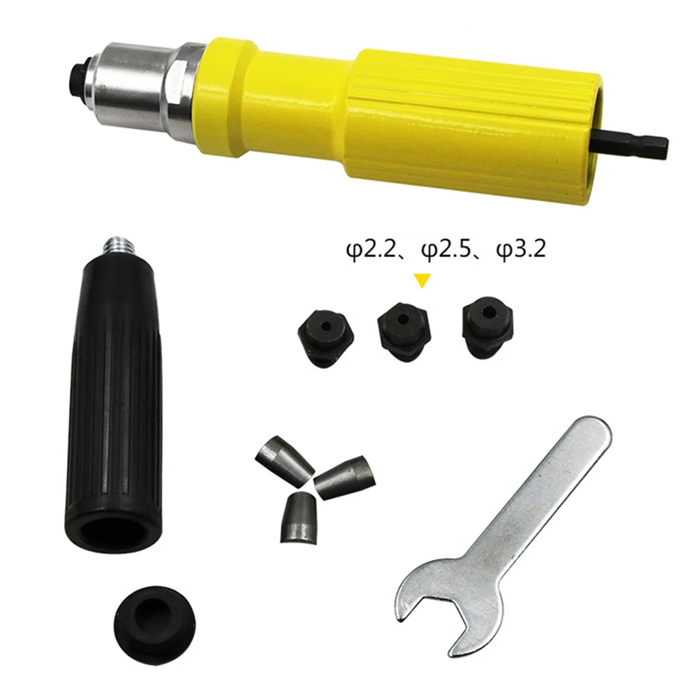 Electric Rivet Nut Gun Riveting Tool Cordless Drill Adaptor Insert Adapter 164*35mm | Инструменты