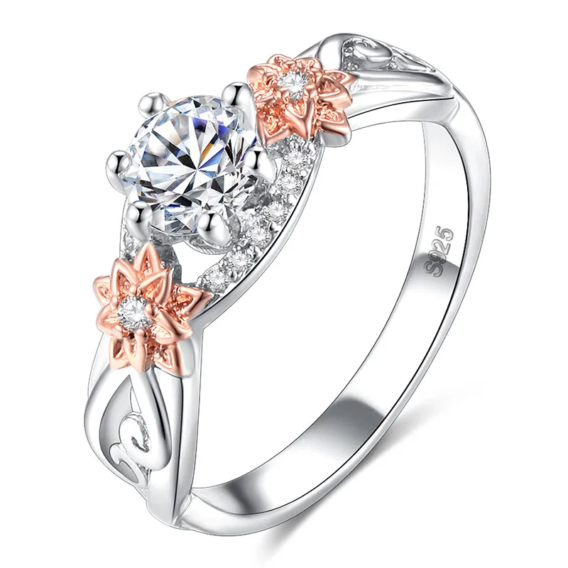 Hollow 6-claw Flower Shape Ring Micro-inlaid AAA Zircon Double Layer Two-tone Ring Wedding Rings for Women Fashion Gift Jewelry
Hollow 6-claw Flower Shape Ring Micro-inlaid AAA Zircon Double Layer Two-tone Ring Wedding Rings for Women Fashion Gift Jewelry