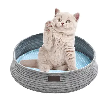 Rounded Cat Puppy Braided Nest Bed Pet Dog Puppy Cat Pig Bed Suitable Summer Removable Washable Hair Non-stick Pet Supplies 4
Rounded Cat Puppy Braided Nest Bed Pet Dog Puppy Cat Pig Bed Suitable Summer Removable Washable Hair Non-stick Pet Supplies 4