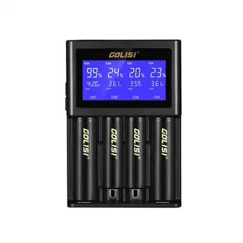 GOLISI S4 2.0A Intelligent Lcd 18650 Battery Charger For Li-Ion Ni-Mh Ni-Cd Ni-Md 26650 20700 Aa Aaa Rechargeable Batteries Eu
GOLISI S4 2.0A Intelligent Lcd 18650 Battery Charger For Li-Ion Ni-Mh Ni-Cd Ni-Md 26650 20700 Aa Aaa Rechargeable Batteries Eu
