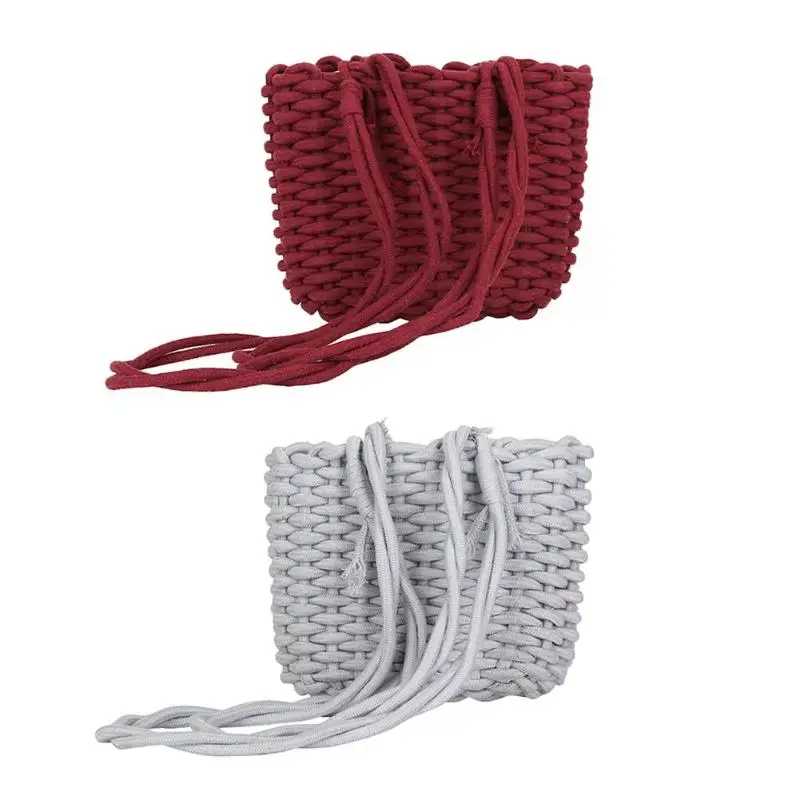 Casual Solid Color Rope Woven Shoulder Handbags Knitted Women Summer Beach Messenger Crossbody Bags for Ladies Party Purse
Casual Solid Color Rope Woven Shoulder Handbags Knitted Women Summer Beach Messenger Crossbody Bags for Ladies Party Purse