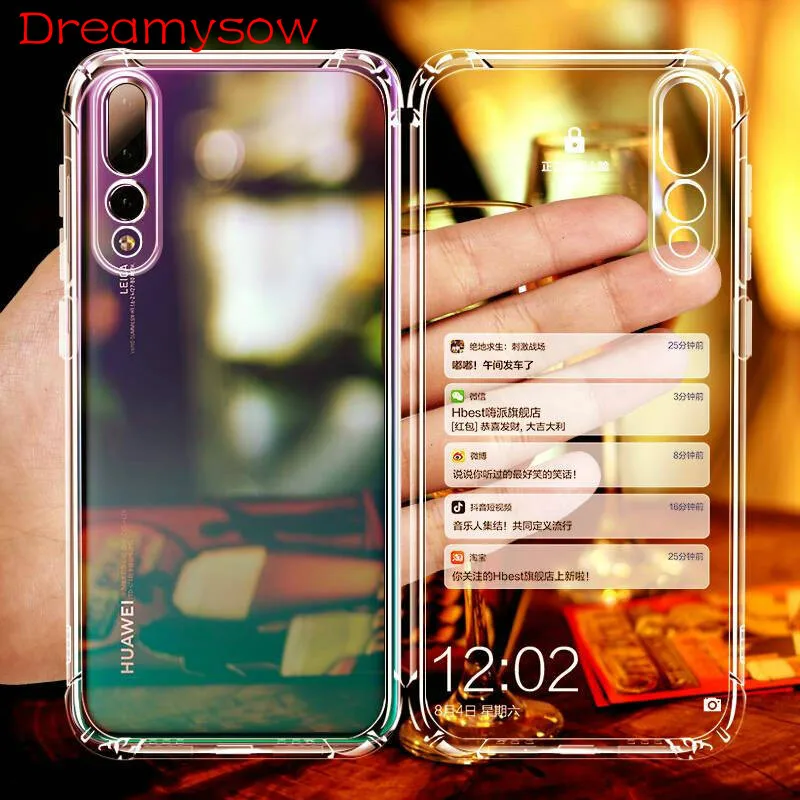 Противоударный мягкий силиконовый прозрачный чехол из ТПУ для телефона Huawei Mate 20