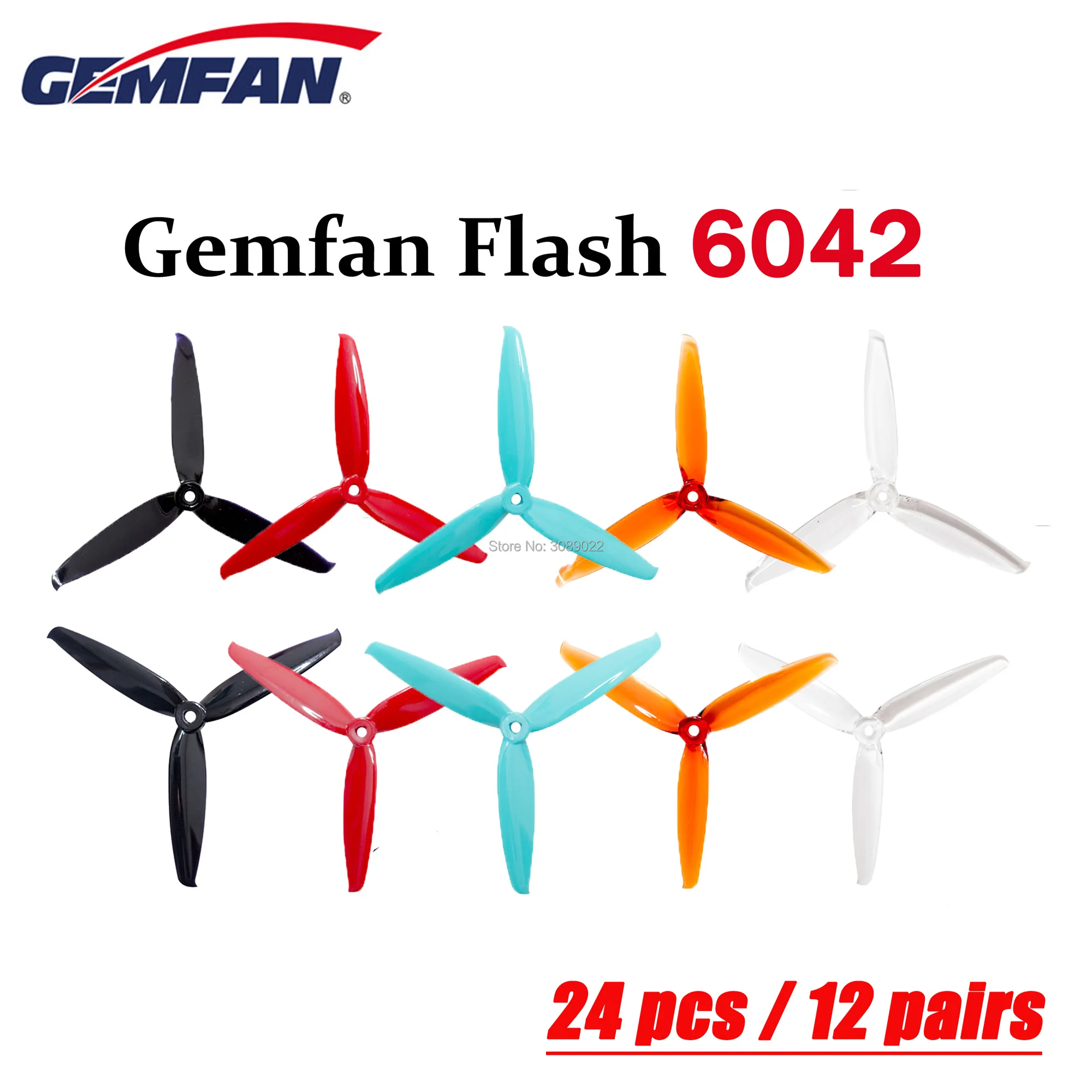 24 pcs/12 pairs Gemfan Flash 6042 6x4.2x3 6 Inch 3-Blade PC CW CCW Propeller for RC Models Multicopter Frame Spare Part Accessor
24 pcs/12 pairs Gemfan Flash 6042 6x4.2x3 6 Inch 3-Blade PC CW CCW Propeller for RC Models Multicopter Frame Spare Part Accessor
