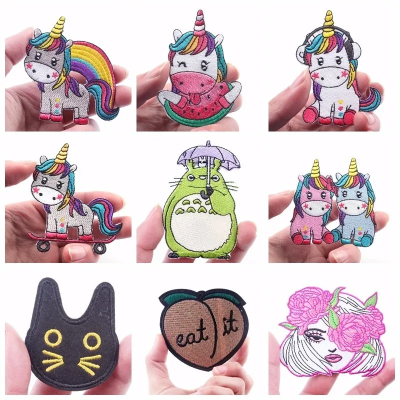 Pulaqi Cartoon Unicorn Totoro Patches For Kids Clothes Iron On Super Dog&Cat DIY Embroidery Badges Landscape Leaf Parches H
Pulaqi Cartoon Unicorn Totoro Patches For Kids Clothes Iron On Super Dog&Cat DIY Embroidery Badges Landscape Leaf Parches H
