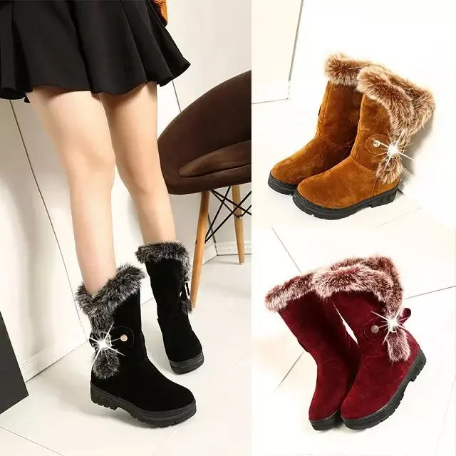 Manufacturer Direct Autumn And Winter New Style Hot Selling Furry Snow Boots Block Heel round Head Boots Warm L Mid-Calf Boots o
Manufacturer Direct Autumn And Winter New Style Hot Selling Furry Snow Boots Block Heel round Head Boots Warm L Mid-Calf Boots o