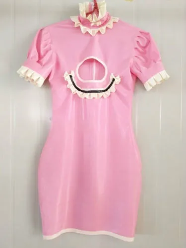 New Latex Dress Rubber Maid Dress Cosplay Cute Women Fashion Pink Skirt XXS- XXL
New Latex Dress Rubber Maid Dress Cosplay Cute Women Fashion Pink Skirt XXS- XXL
