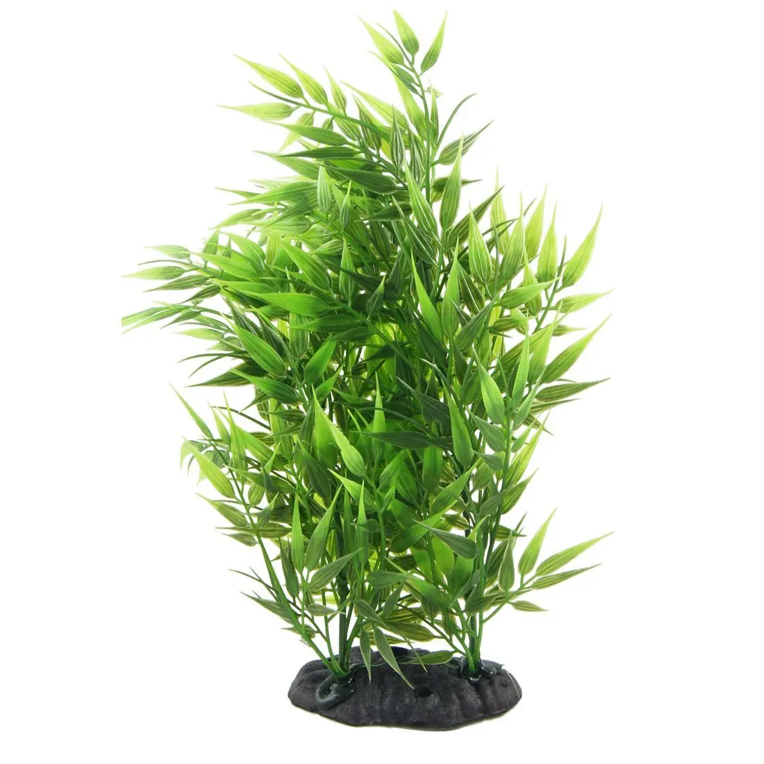 Green Bamboo Leaves Shaped Decorative Artificial Grass for Aquarium Fish Tank | Дом и сад