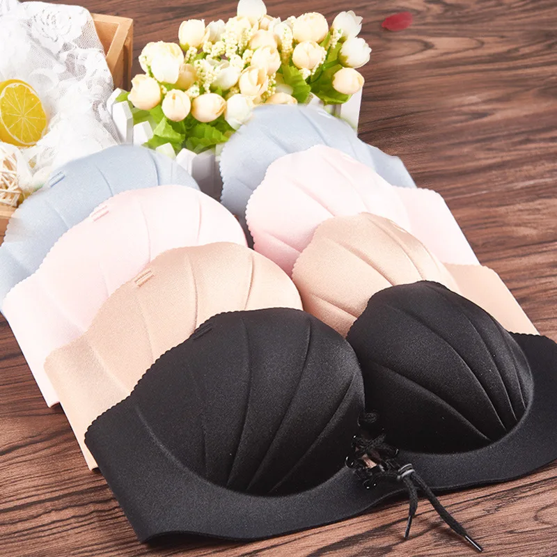 Manufacturer Direct One-Piece Seamless Back Pull B Underwear Shell Sexy Small Chest Gather Adjustable Drawstring Bra
Manufacturer Direct One-Piece Seamless Back Pull B Underwear Shell Sexy Small Chest Gather Adjustable Drawstring Bra