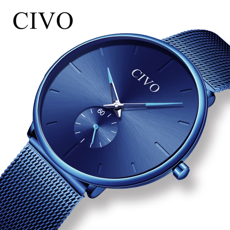 CIVO Simple Mens Watches Fashion Mesh Steel Strap Waterproof Sport Watch Clock Top Brand Luxury Quartz WatchRelogio Masculino
CIVO Simple Mens Watches Fashion Mesh Steel Strap Waterproof Sport Watch Clock Top Brand Luxury Quartz WatchRelogio Masculino