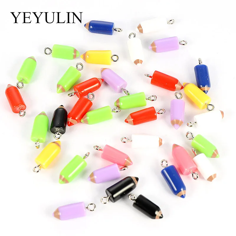 10pcs Rainbow Color Drop Oil Cute Pencil Resin Charms Pendant For Girls Kids DIY Necklace Jewelry Accessories 1.6*0.7cm
10pcs Rainbow Color Drop Oil Cute Pencil Resin Charms Pendant For Girls Kids DIY Necklace Jewelry Accessories 1.6*0.7cm