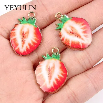 10 Pcs Red Strawberry Shape Alloy Enamel Pendant Necklace Accessories Fashion Jewelry Findings Bracelets Charm
10 Pcs Red Strawberry Shape Alloy Enamel Pendant Necklace Accessories Fashion Jewelry Findings Bracelets Charm