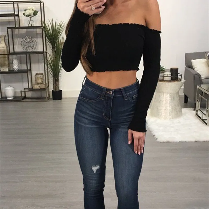 Autumn new 2018 off shoulder crop top t shirts hot sale long sleeve solid short t-shirts for women clothing fashion slim tops
Autumn new 2018 off shoulder crop top t shirts hot sale long sleeve solid short t-shirts for women clothing fashion slim tops