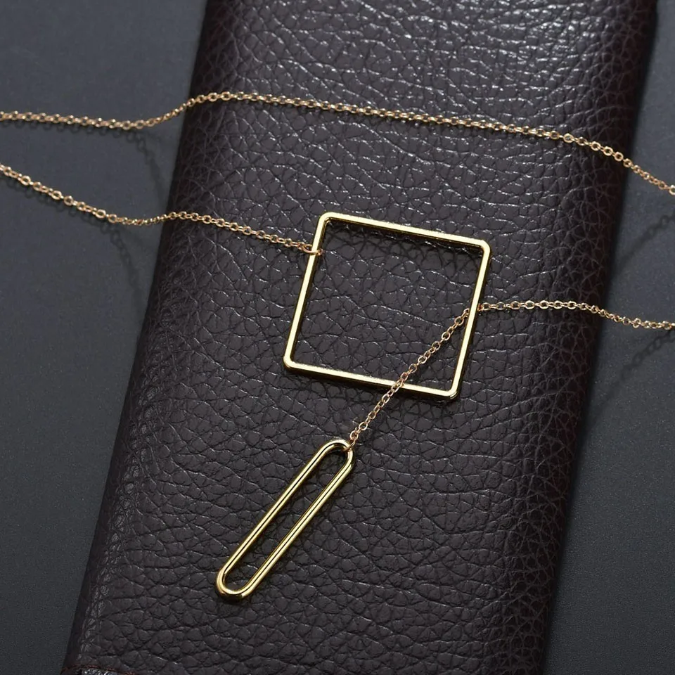 Women Hollow Square Pendants&Necklaces Fresh Minimalism Design Necklaces Chain For Women Trendy Elegant Wedding Necklaces
Women Hollow Square Pendants&Necklaces Fresh Minimalism Design Necklaces Chain For Women Trendy Elegant Wedding Necklaces