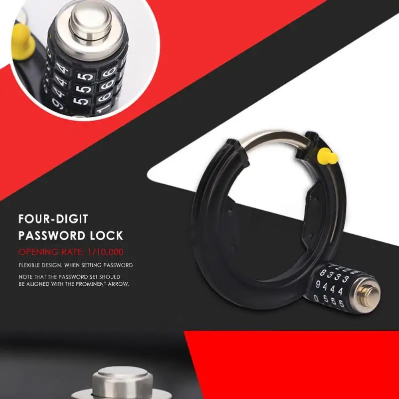 Aluminum Alloy General Bicycle Horseshoe Claws Anti-theft Lock Password Share Bike MTB Bicycle Locks Black
Aluminum Alloy General Bicycle Horseshoe Claws Anti-theft Lock Password Share Bike MTB Bicycle Locks Black