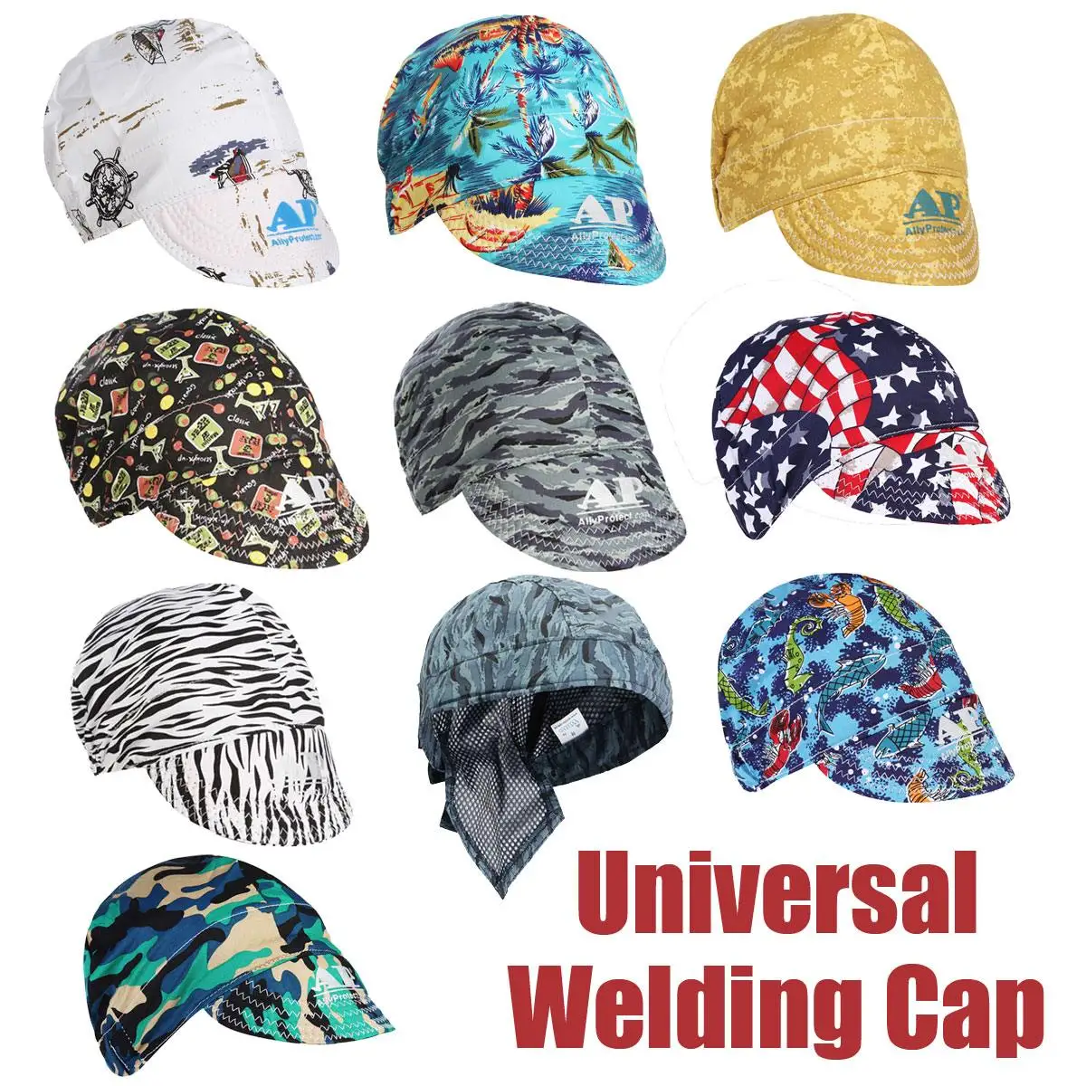 

7 Shapes Elastic Welding Hat Sweat Absorption Welders Welding Protective Hat Cap Flame Resistant Head Full Protection Hoods