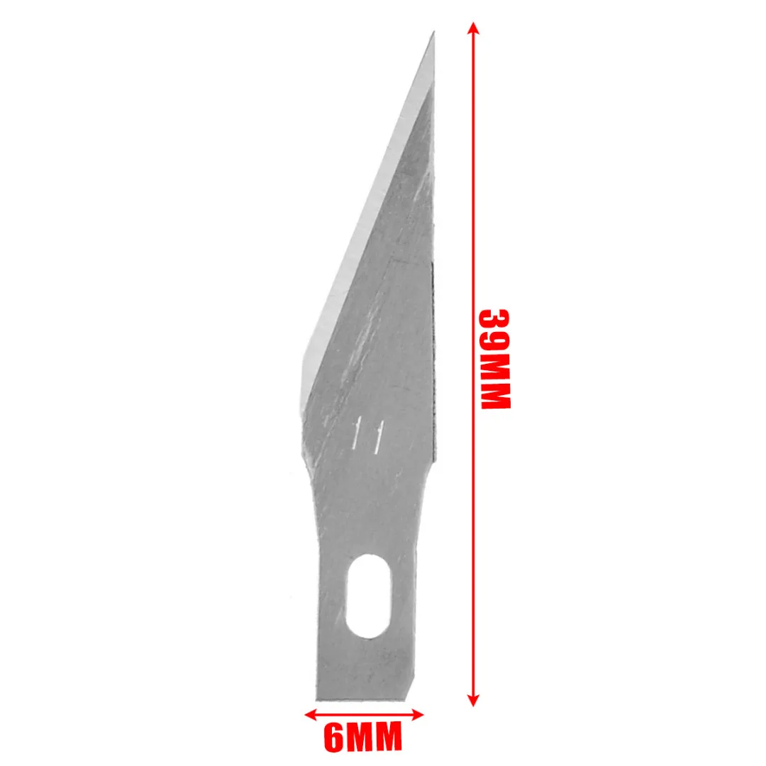 Mayitr 5/20/50/100pcs 11# SK5 Blades for Wood Carving Tools Engraving Craft Sculpture Knife Scalpel Cutting Tool PCB Repair
Mayitr 5/20/50/100pcs 11# SK5 Blades for Wood Carving Tools Engraving Craft Sculpture Knife Scalpel Cutting Tool PCB Repair