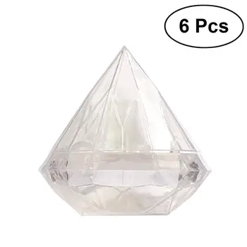 6 Pcs Candy Box Transparent Diamond Shape Unique Sugar Box Wedding Candy Box Size L
6 Pcs Candy Box Transparent Diamond Shape Unique Sugar Box Wedding Candy Box Size L