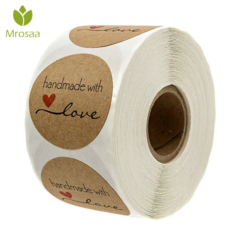 Newest Mrosaa 500pcs/roll 1 Inch Round Kraft Paper Hand Made With Love With Red Heart Stickers Paper Stationery School Supply
Newest Mrosaa 500pcs/roll 1 Inch Round Kraft Paper Hand Made With Love With Red Heart Stickers Paper Stationery School Supply