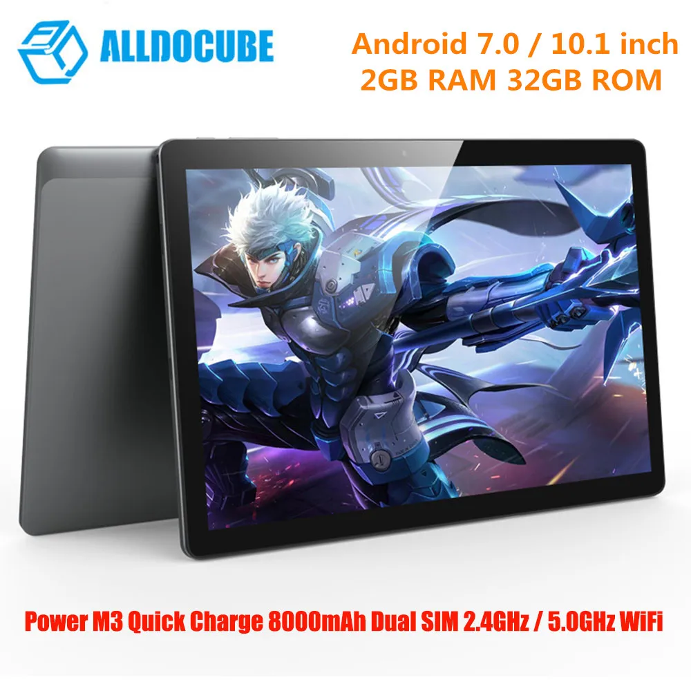 

ALLDOCUBE Power M3 Tablet 10.1 4G Phablet MTK6753 LTE Octa Core 1.5GHz 1920*1200 IPS Type-C OTG 2GB+32GB Tablets Android 7.0 Tab