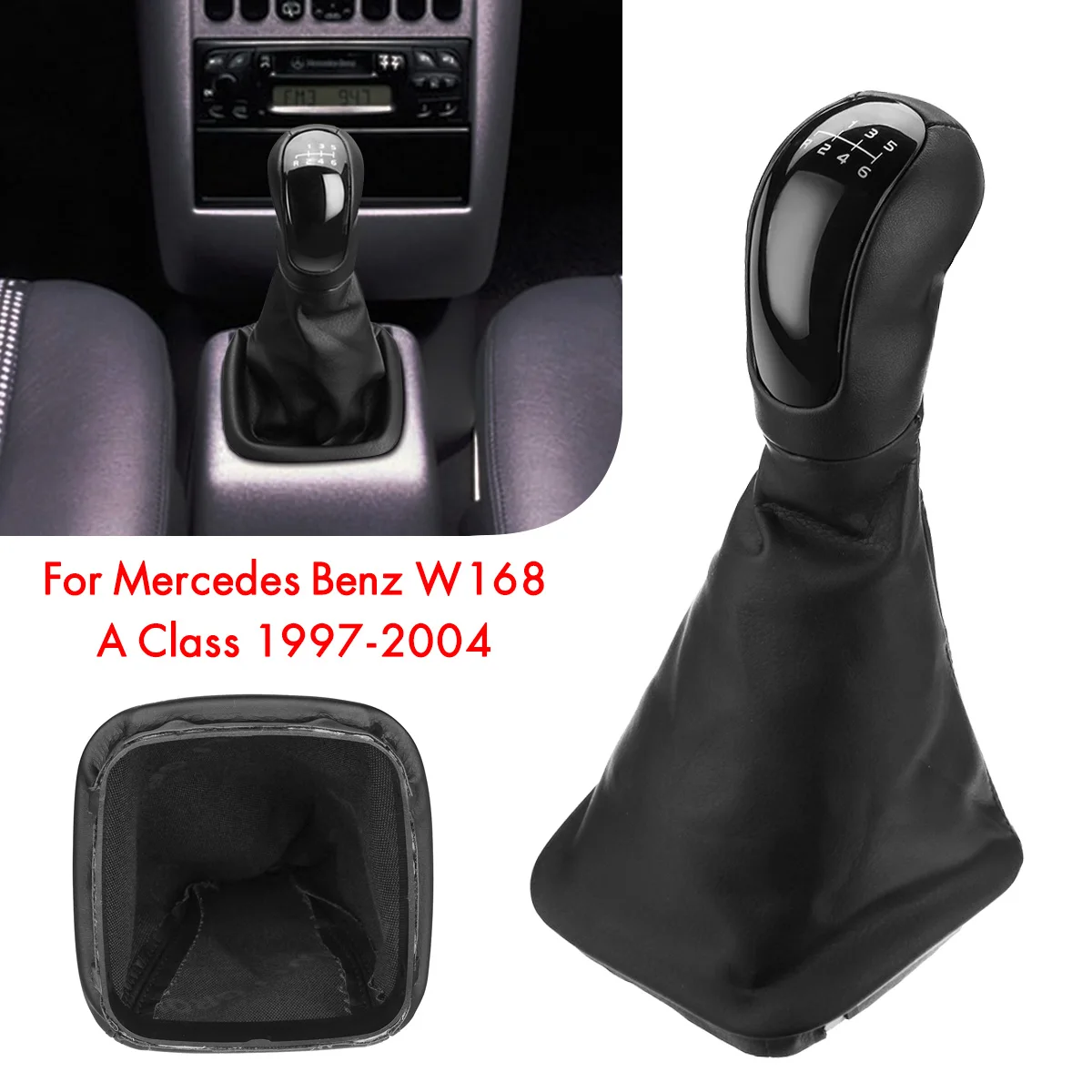 6 Speed Car Gear Shift Knob Shifter Lever Gaiter Boot For Mercedes for Benz W168 A Class 1997-2004
6 Speed Car Gear Shift Knob Shifter Lever Gaiter Boot For Mercedes for Benz W168 A Class 1997-2004