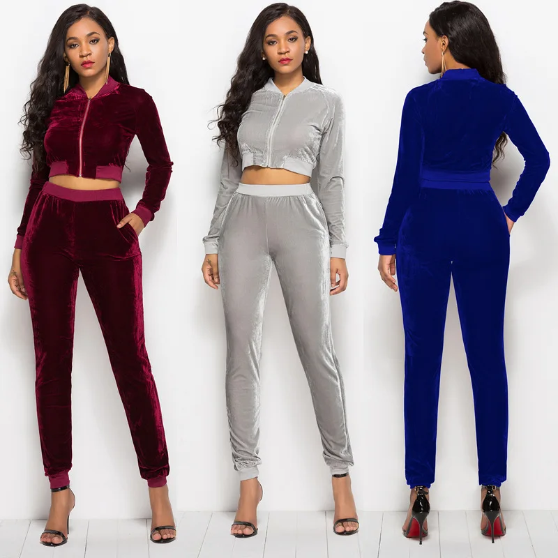 New 2018 Womens 2Pcs Set Ladies Tracksuit Crop Tops Short Sweatshirt Pants Sets Lady Leisure Wear Casual Velvet Suit Plus Size
New 2018 Womens 2Pcs Set Ladies Tracksuit Crop Tops Short Sweatshirt Pants Sets Lady Leisure Wear Casual Velvet Suit Plus Size