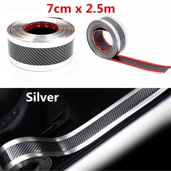 1pc Car Door Anti-Collision Guard Strip 7cm*2.5m Silver Car Carbon Fiber Rubber Edge Guard Strip Door Sill Protector
1pc Car Door Anti-Collision Guard Strip 7cm*2.5m Silver Car Carbon Fiber Rubber Edge Guard Strip Door Sill Protector