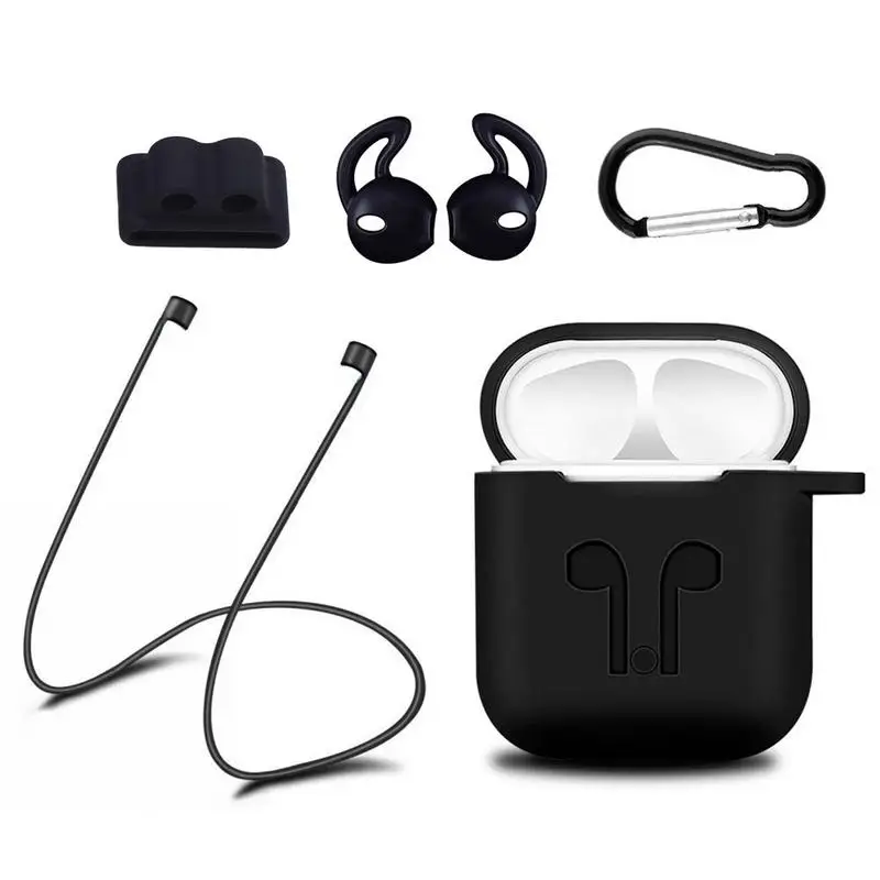 5 In1 Non-slip Silicone Case Cover Earphone Pouch Protective Skin Anti-lost Wire Eartip Wireless Earphone Case For Apple AirPods
5 In1 Non-slip Silicone Case Cover Earphone Pouch Protective Skin Anti-lost Wire Eartip Wireless Earphone Case For Apple AirPods