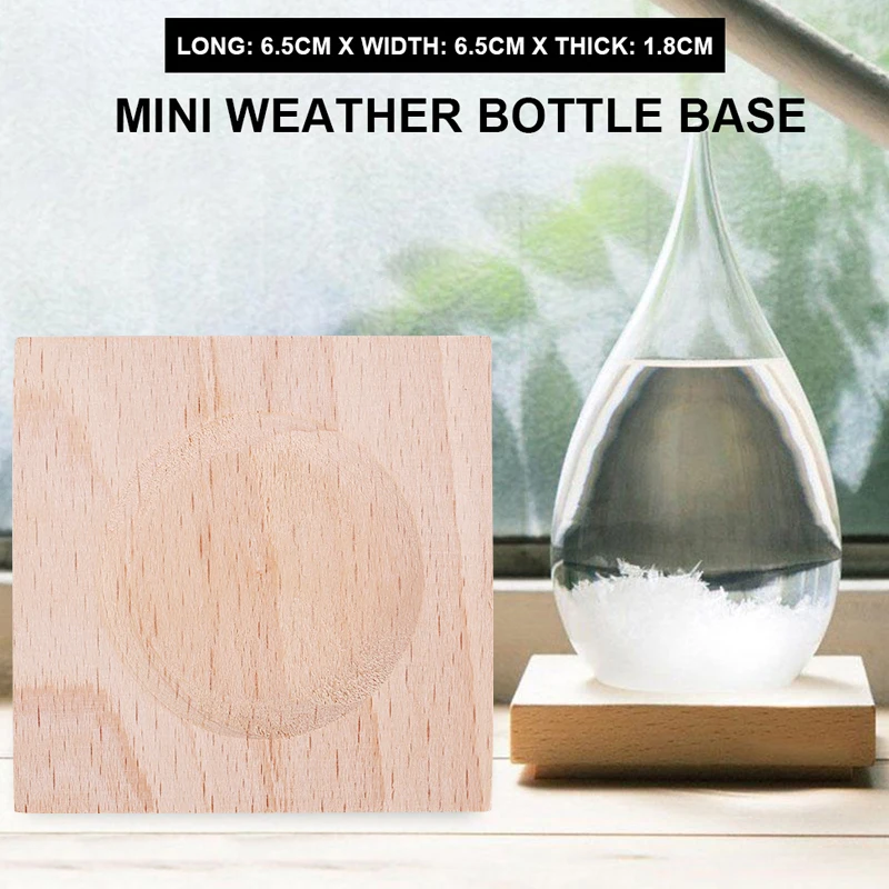 1pc Wood 6.5*6.5*1.8cm Glass Wooden Base Mini Ornaments Barometer Shelf Sturdy Figurines Storm Bottle Bracket Crafts
1pc Wood 6.5*6.5*1.8cm Glass Wooden Base Mini Ornaments Barometer Shelf Sturdy Figurines Storm Bottle Bracket Crafts