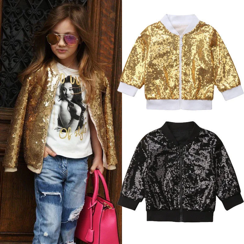Toddler Kids Baby Girls Black Gold Sequin Glitter Zipper Coat Outerwear Jacket Clothes Hot Sale Fashion Family Child Must Have
Toddler Kids Baby Girls Black Gold Sequin Glitter Zipper Coat Outerwear Jacket Clothes Hot Sale Fashion Family Child Must Have