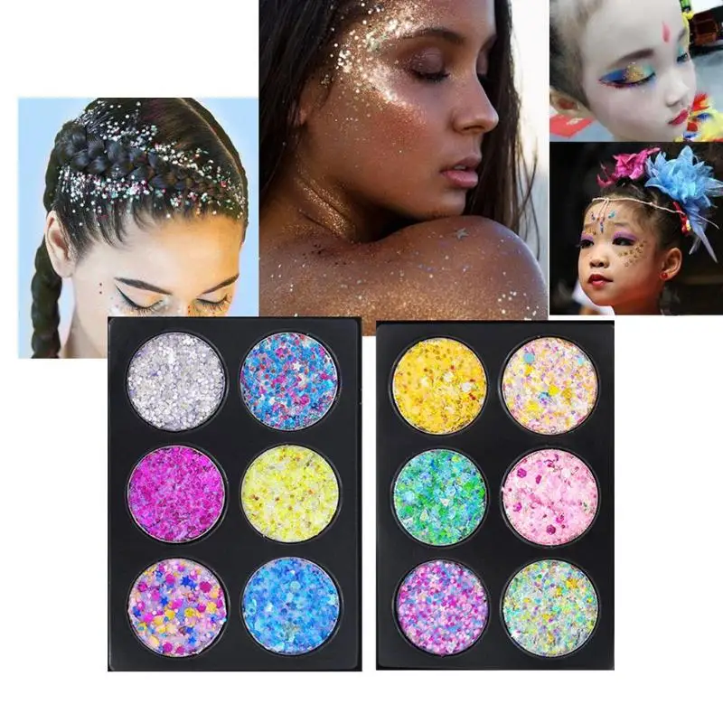 Popfeel 6 Colors Long-lasting Glitter Eyeshadow Pallete Eye Shadow Sequin Diamond Eye Face Forehead Hair Shiny Powder
Popfeel 6 Colors Long-lasting Glitter Eyeshadow Pallete Eye Shadow Sequin Diamond Eye Face Forehead Hair Shiny Powder