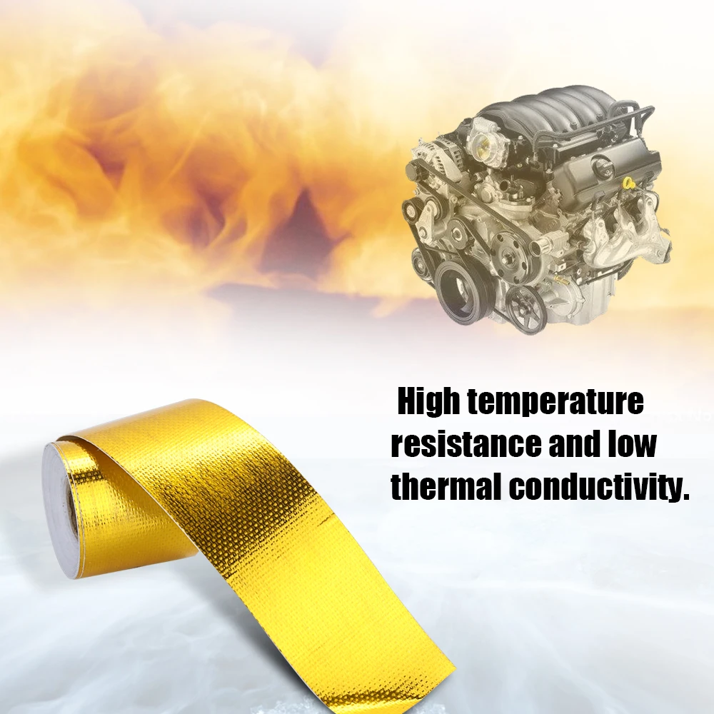 Reflect Light Fire-retardant Fiberglass Belt Refit Thermal Insulation Band Exhaust Heat Wrap Wear-Resistant Heat Shield Tape
Reflect Light Fire-retardant Fiberglass Belt Refit Thermal Insulation Band Exhaust Heat Wrap Wear-Resistant Heat Shield Tape