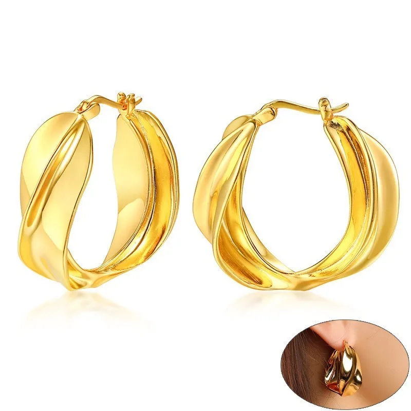 Trendy Large Circle Earrings for Women Party Wear Jewelry Gold Tone Round Hoop Earrings Gifts for Her Accessory
Trendy Large Circle Earrings for Women Party Wear Jewelry Gold Tone Round Hoop Earrings Gifts for Her Accessory